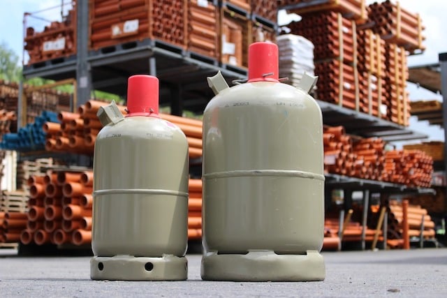 Two propane tanks