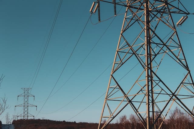 A transmission tower