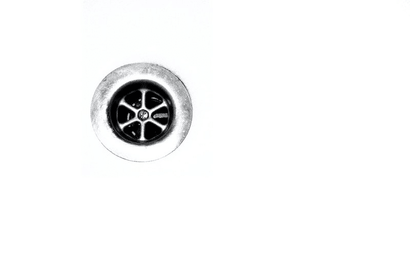 A bathroom drain