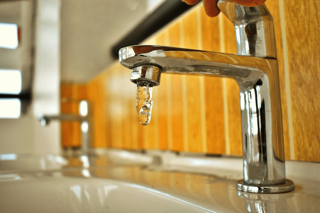 Water dripping from a tap 