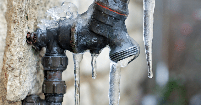 Ice on a tap 