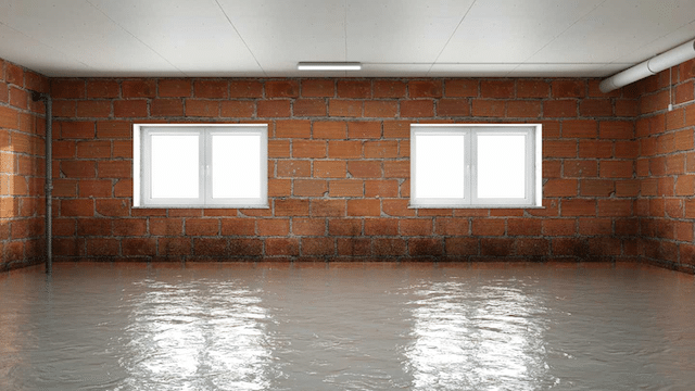 A flooded basement 