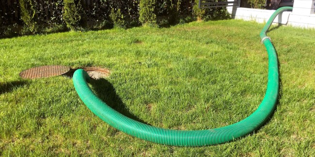 A pipe leading out of the house into the sewer