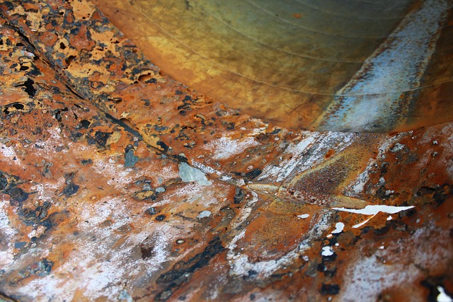 Corroded rusty pipe