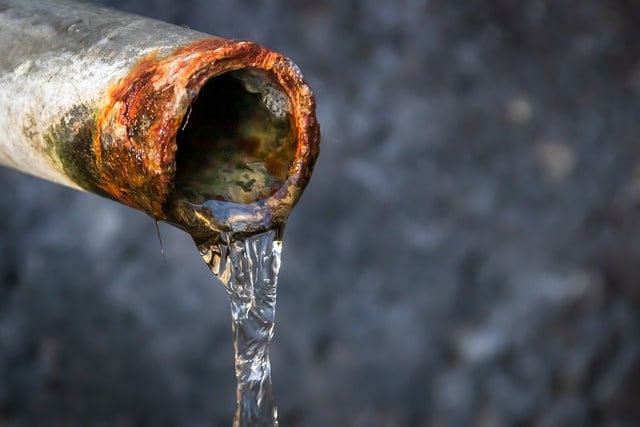 Rusty water pipe