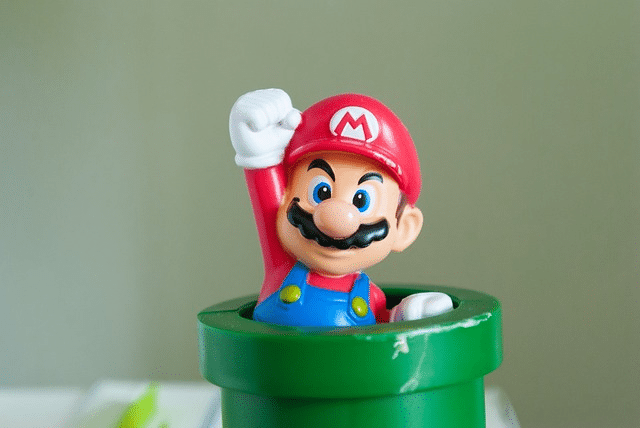 mario in a pipe
