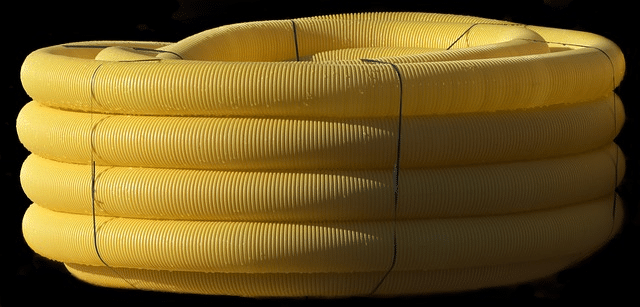 Yellow drain pipe