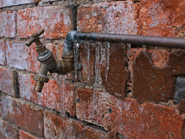 icicles, frozen pipe, frozen