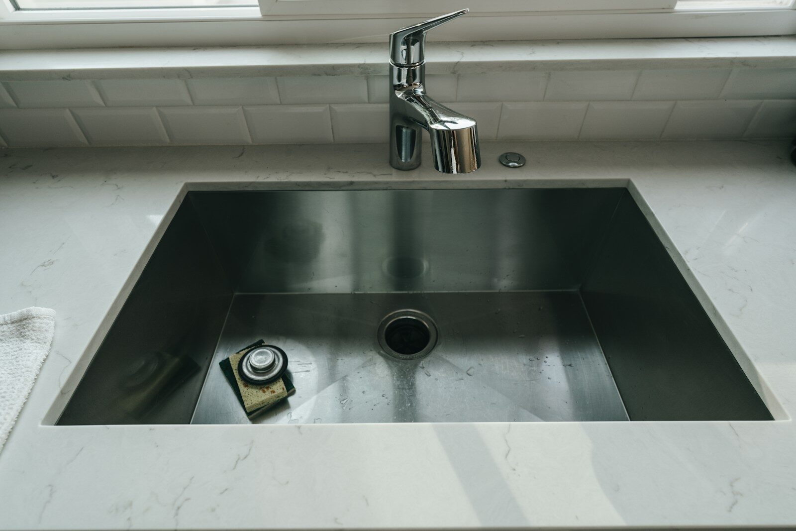 a sink with a faucet